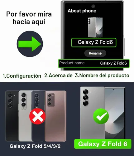 Vista 3 de NO.1 - Funda magnética para Samsung Galaxy Z Fold 6 con MagSafe Negro