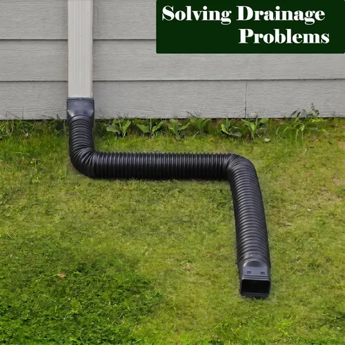Vista 4 de Ogutter Extensiones de bajante de canalón de lluvia, extensor de bajante para drenaje de agua de lluvia flexible, tubo de extensión de drenaje