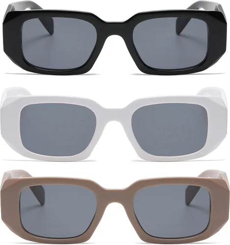 Vista 3 de Verfimaci Gafas de sol rectangulares de moda para mujer y hombre, gafas de sol cuadradas