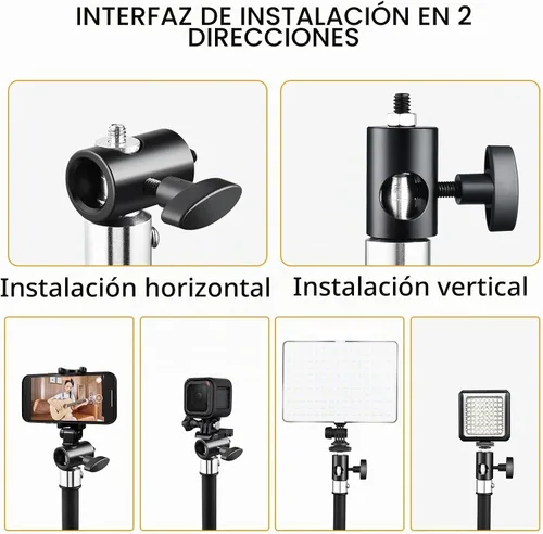 Vista 9 de Adaptador rápido de aluminio KAGYOKU 4PCS Light Stand Adapter