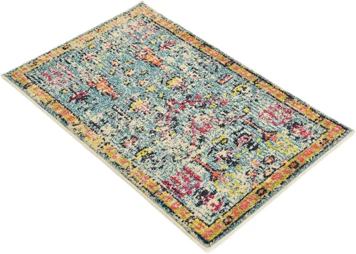 Vista 4 de Unique Loom Colección Monterey - Alfombra de área Adobe (2' x 3' 1" Rectángulo Azul/Beige)