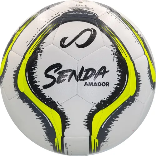 Vista 8 de Senda Amador Bola de Fútbol de Entrenamiento, Certificado de Comercio Justo Blanco/Amarillo
