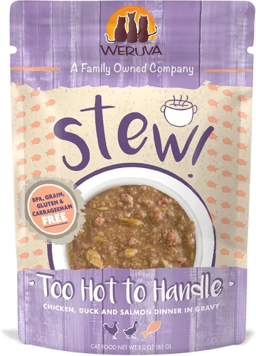 Vista 13 de Weruva Classic Cat Stews!, Kettle Call con carne de res, pollo y salmón en salsa, bolsa de 3 onzas (paquete de 12)