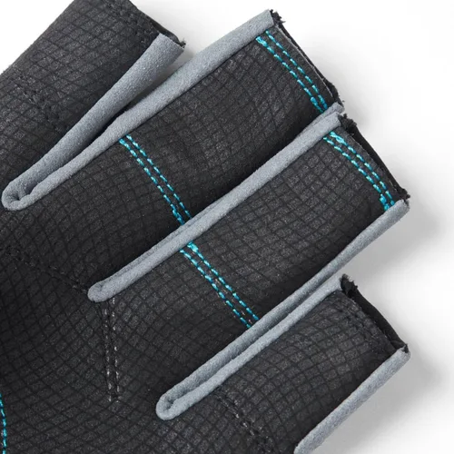 Vista 3 de Gill Guantes de vela Junior Deckhand – Dedo corto con dedos de longitud 3/4 – Protección solar UV 50+ y repelente al agua Negro/BlueJay
