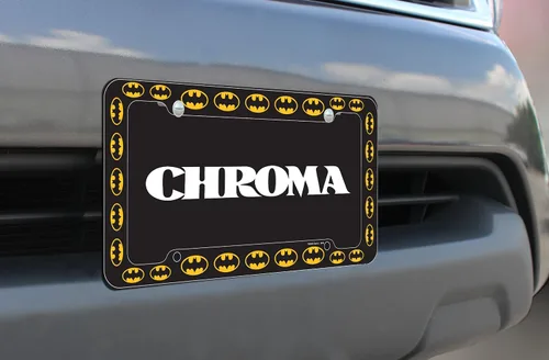 Vista 4 de Chroma 42519 armazón de plástico para placa con logo de Batman