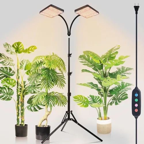 Vista 12 de Luces de cultivo de mesa de 25 vatios para plantas de interior, inicio de semillas, bonsái, 2500 lúmenes lo suficientemente brillantes como un