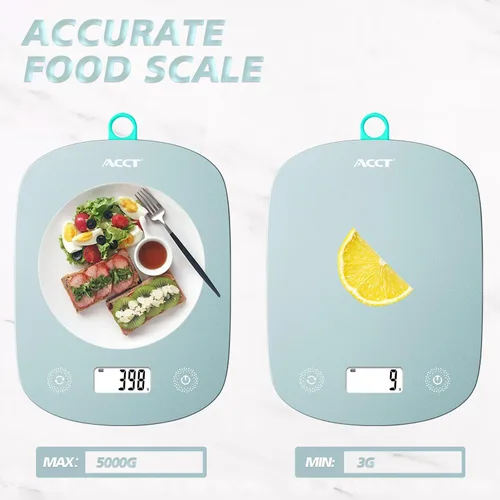 Vista 2 de Báscula digital de alimentos de 11 lb/0.1 oz, báscula digital de cocina Can measure in grams and ounces, used for baking and meal prep, 6