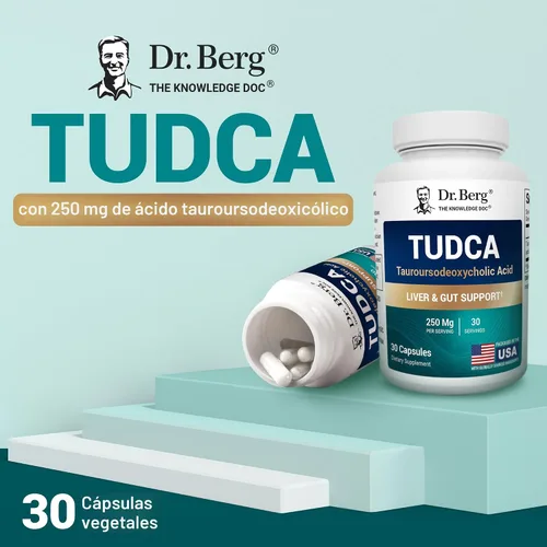 Vista 4 de Dr. Berg Suplemento TUDCA (ácido tauroursodeoxycólico) - Fórmula Poderosa para la Salud del Hígado, Flujo Biliar, Apoyo a la Vesícula Biliar y Salud