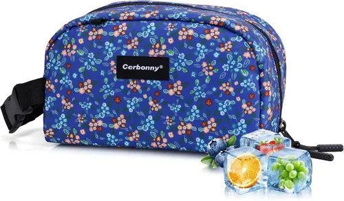 Vista 8 de Cerbonny Pequeña bolsa refrigeradora, bolsa de almuerzo congelable para niños y adultos, pequeña bolsa aislada, mini bolsa portátil para aperitivos