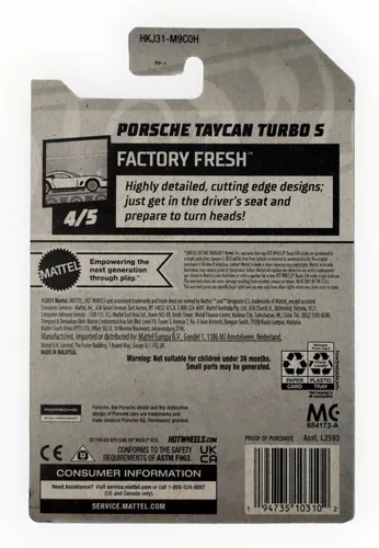 Vista 2 de Hot Wheels Porsche Taycan Turbo S, Factory Fresh 4/5 [Verde] 149/250
