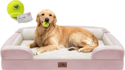 Vista 41 de Cama ortopédica impermeable para perros medianos y grandes Beige