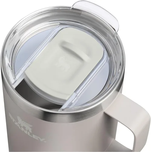 Vista 2 de STANLEY Everyday Camp Mug de 24 onzas, tapa para beber, taza para café, té y bebidas, taza de café aislada de acero inoxidable, sin BPA, color ceniza