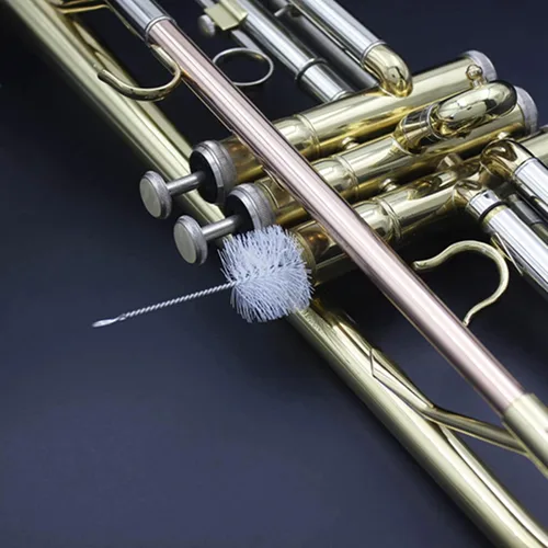 Vista 6 de Akozon Kit de limpieza de trompeta Cepillo de serpiente Cepillo de trompeta Cepillo de agujero de trompeta Limpieza de instrumentos Serpiente