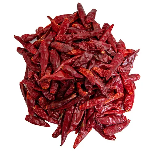 Vista 2 de Pimientos de chile enteros secos japoneses de 1 libra, pimiento rojo japonés Pimientos de chile orientales, Se utilizan para hacer salsa picante
