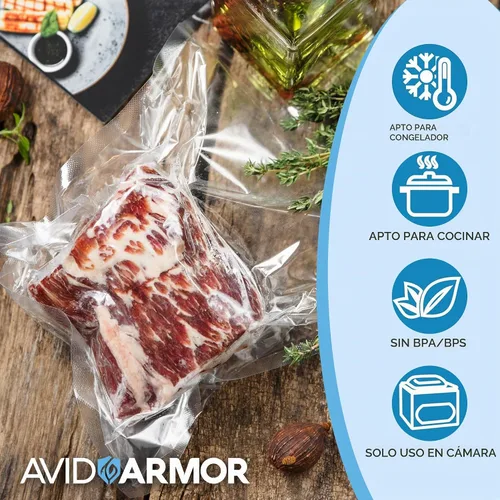 Vista 2 de Avid Armor Bolsas para máquina de cámara de 3.5 mil, bolsas de sellado al vacío de cámara precortadas, bolsa de sellado resistente, sellador