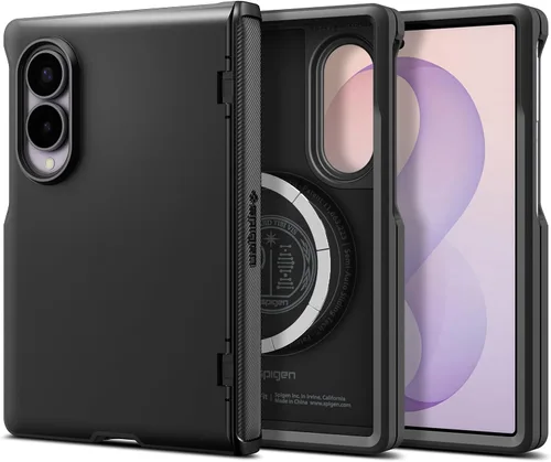 Vista 12 de Spigen Funda para Galaxy Z Fold 6, Slim Armor Pro (2024) [protección de bisagra] - Negro Negro