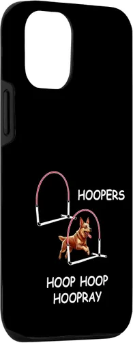 Vista 3 de iPhone 15 Dog Agility Dog Hoopers - Aussie Heeler - Hoop Hoop Hoopray Case