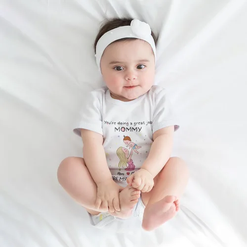 Vista 10 de Gossby Mameluco personalizado para bebé – Body personalizado para bebé niño, niña con diseño, nombre – Regalo para recién nacido, nueva mamá – 0-24