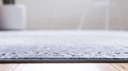 Vista 4 de Unique Loom Chateau Collection - Alfombra rectangular de 5 pies 1 pulgada x 8 pies, color gris y beige Gris Azul/Beige