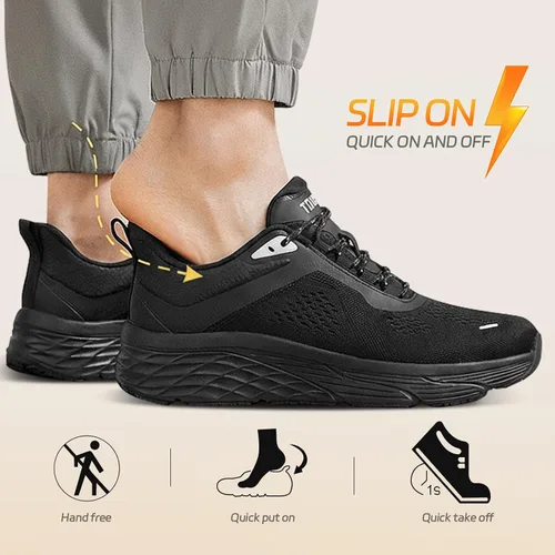 Vista 7 de Zapatos de trabajo antideslizantes para hombres, zapatos de chef resistentes al agua para restaurante y servicio de alimentos, zapatos de trabajo