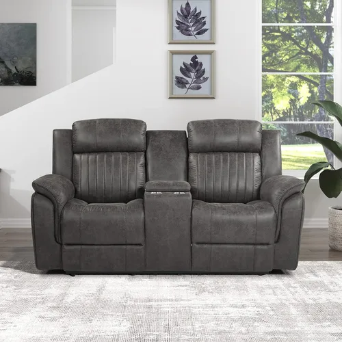 Vista 17 de Lexicon Juego de 2 piezas para sala de estar reclinable, asientos de cine en casa, sofás tapizados de microfibra pulida manual, sofá de caravana