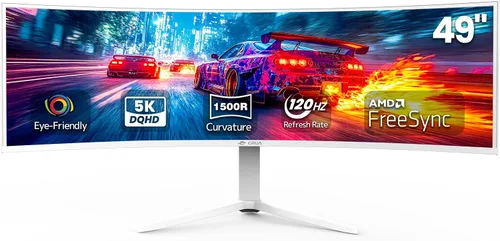 Vista 13 de CRUA Monitor curvo de 27 pulgadas, panel VA FHD (1920 x 1080P), 100 HZ, monitor de computadora profesional 120% sRGB, biseles estrechos en tres