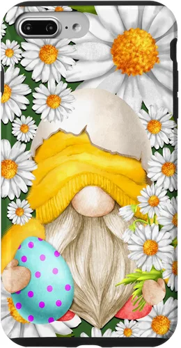 Vista 12 de iPhone 16 Easter Chick Gnome Graphic For Women Floral Daisy Flower Case
