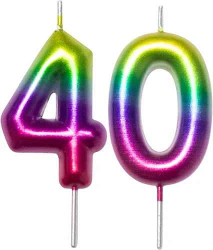 Vista 138 de DERVENTA Vela con números de 2.36 pulgadas, decoración perfecta para cumpleaños, brunch, postre, pastel, 1 pieza (número 0 rosa)