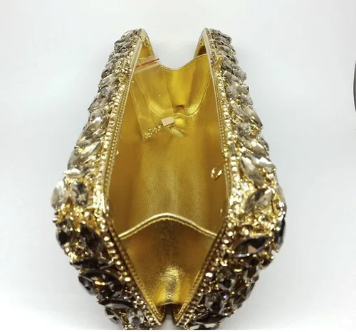 Vista 5 de Boutique De FGG Minaudiere - Bolso de mano de cristal para mujer, para fiesta, baile de graduación, con diamantes de imitación, bolso de mano