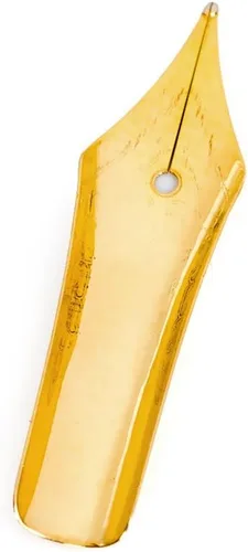 Vista 4 de 10 puntas de pluma estilográficas medianas chapadas en oro