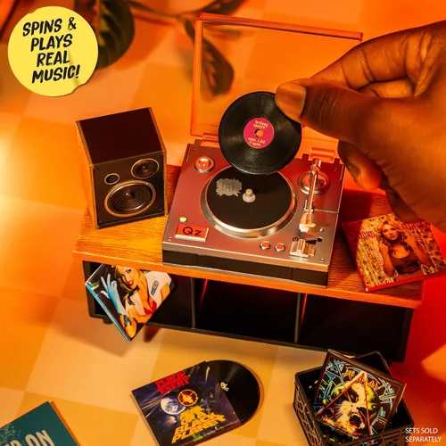 Vista 4 de MGA's Miniverse Tocadiscos de música real Mini coleccionables, mini tocadiscos jugable, coleccionistas, regalo, Beethoven