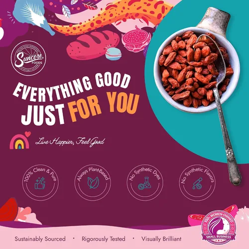 Vista 7 de Suncore Foods Bayas de Goji orgánicas, veganas, resellables de 8 onzas