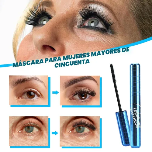 Vista 3 de Rímel para mujeres mayores de 60 años, rímel para personas mayores con pestañas que se adelgazan, hipoalergénico para ojos sensibles, volumen