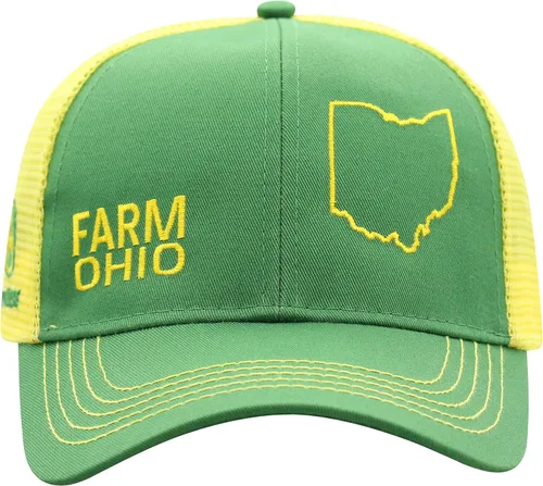 Vista 173 de John Deere Gorra de béisbol con logotipo y malla trasera con contraste, para hombre