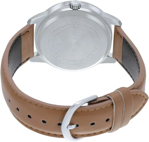 Vista 4 de Casio MTP-V004L-1B2 - Reloj de acero inoxidable con esfera negra para hombre Movimiento de cuarzo