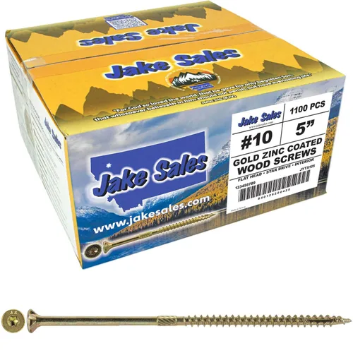 Vista 148 de 8 x 1 revestimiento exterior recubierto de bronce, tornillo de madera multiusos compatible con ACQ, cabeza plana Torx/Star Drive de 1 libra, 288