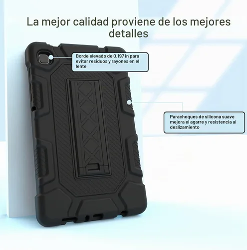 Vista 4 de Funda Samsung Galaxy Tab A7 Lite de 8.7 pulgadas con soporte, a prueba de golpes, resistente a los golpes, para Galaxy Tab A7 (SM-T220/T225)