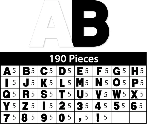 Vista 4 de ArtSkills Letras de póster de 4 pulgadas para proyectos de tableros de pósteres, tablones de anuncios de aula, suministros para hacer letreros