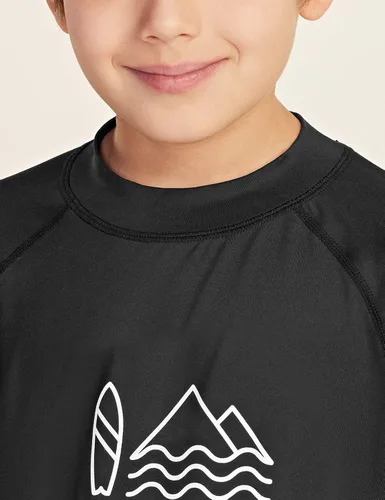 Vista 4 de TSLA Camiseta de natación de manga larga con protección solar UV UPF 50+ para niños
