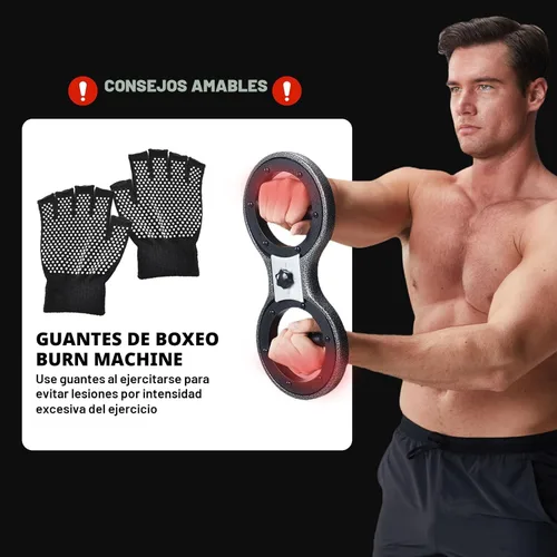 Vista 4 de HOTWAVE Burn Machine,360° Rotating Shoulder Trainer for Arms & Upper Body 3-in-1 for forearm, full-body & boxing training. Enlarged ring. Steel