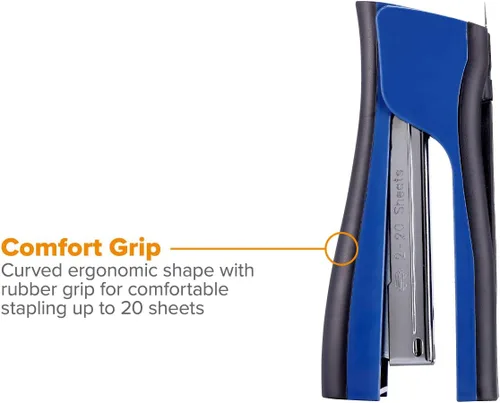 Vista 6 de Bostitch Office Dynamo - Engrapadora de pie con sacapuntas integrado, removedor de grapas y almacenamiento de grapas, azul marino (KT-B696-BLUE)