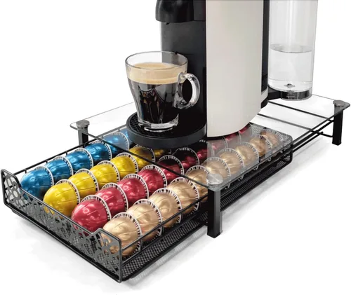 Vista 6 de RECAPS Soporte para Cápsulas de Café Cajón de Almacenamiento de Cápsulas Soporte para Cápsulas Organizador de Cocina Compatible con Vertuoline