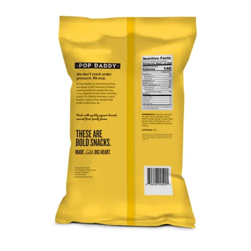 Vista 2 de Pop Daddy - Palomitas de maíz con sabor a mantequilla, bolsas individuales