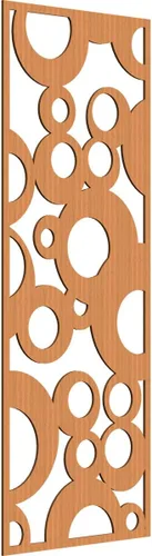 Vista 116 de 9 3/8"W x 24 3/8"H x 1/4"T Farwell Decorativos Paneles de Pared de Madera Calado, Hickory