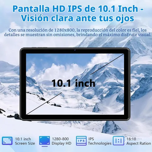 Vista 3 de Tablet de 10 Pulgadas, Tabletas Android 15 con 18 GB RAM+128 GB ROM (Expandible a 1 TB), Pantalla IPS HD de 1280 * 800 Octa Core, Batería de 6000