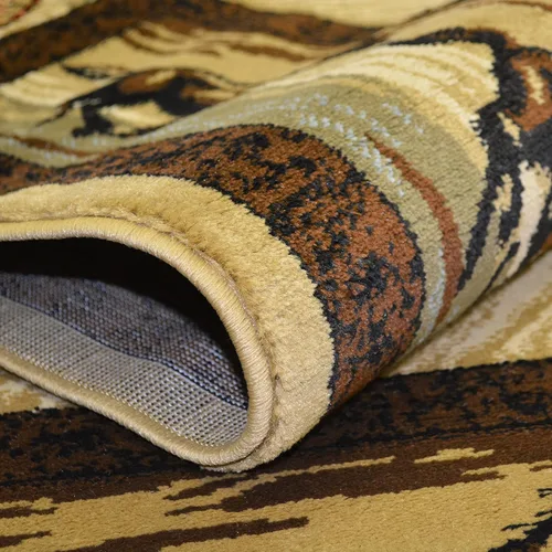 Vista 6 de Western Horse - Alfombra beige de 2 x 3 pies, 2 x 3 pies