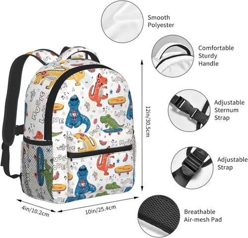 Vista 5 de YSBKN Mini mochila escolar de 12 pulgadas para niños y niñas, Multicolor21., Mochilas Daypack