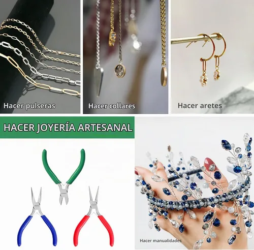 Vista 6 de WORKPRO Juego de alicates de joyería, paquete de 3 herramientas para hacer joyas