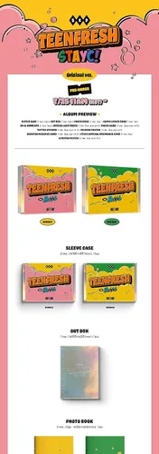 Vista 2 de STAYC TEENFRESH 3er Mini álbum CD+POB+Póster plegable en paquete+Photobook+Libro de letras de cómic+Foto 4cut+Tarjeta de tatuaje+Tarjeta