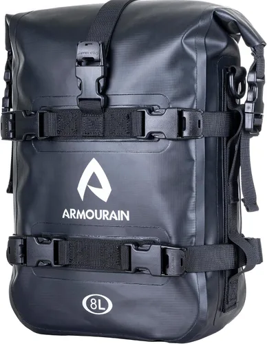 Vista 15 de Bolsa Impermeable para Parachoques de Motocicleta 6L Bolsa de Barra Antichoque de Motor con Correa para el Hombro Bolsa de Marco Lateral